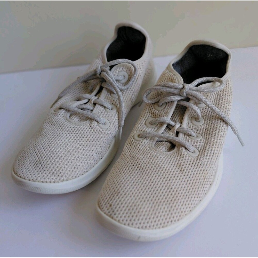 Allbirds Tree Runner Off White Lace Up Athletic Running Sneakers Shoes Size 12